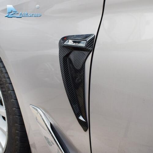 2PCS TPU Car Front Side Fender Air Vent Sticker Gills Exterior Mouldings for BMW E90 E60 F30 F18 F48 F25 F26 1 3 4 5 Series X1