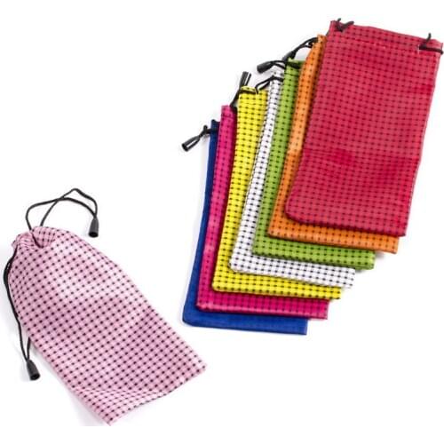 5pcs Printed Glasses Cloth Bag Dustproof Waterproof Sunglasses Pouches Durable Soft Cloth Dust Pouch Optical Glasses Carry Bag