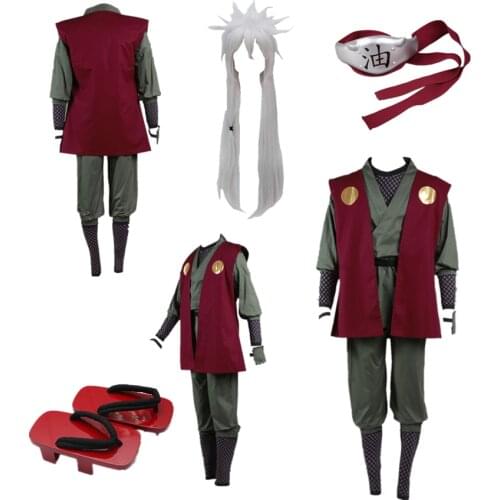 Anime Naruto Jiraiya Cosplay Costume Whole Set Halloween costumes