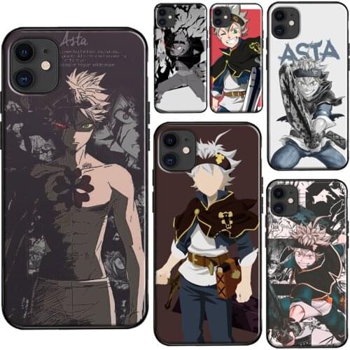Asta Black Clover TPU Case For iPhone 12 mini 11 Pro Max XR X XS Max 5S 6 6S 7 8 Plus SE 2020 Cover