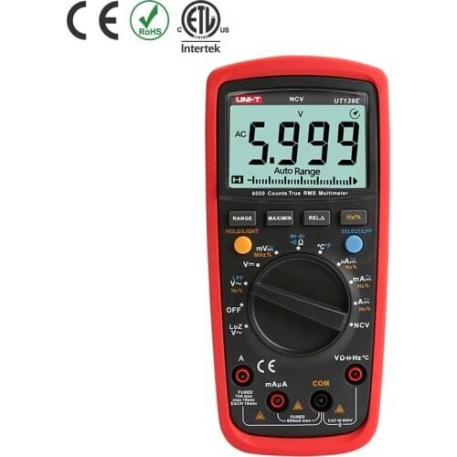 UT139E True RMS Digital Multimeter Temperature Probe LPF pass filter LoZ LoZ (low impedance input) function/Temperature test EB