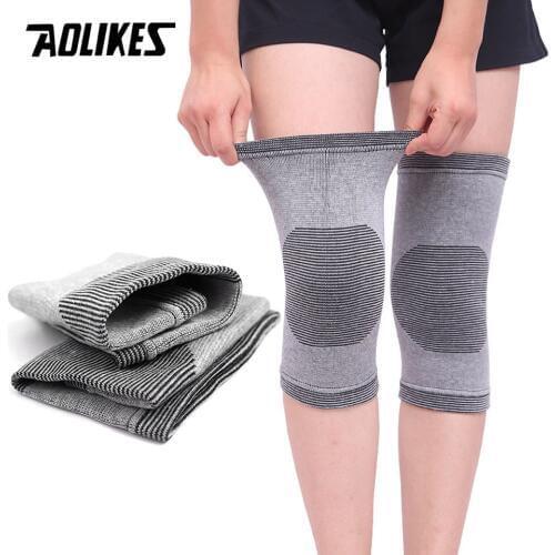 AOLIKES 1Pair Elasticated Knee Pads Knee Support Brace Leg Arthritis Injury GYM Sleeve Elasticated Bandage Ankle Brace Support