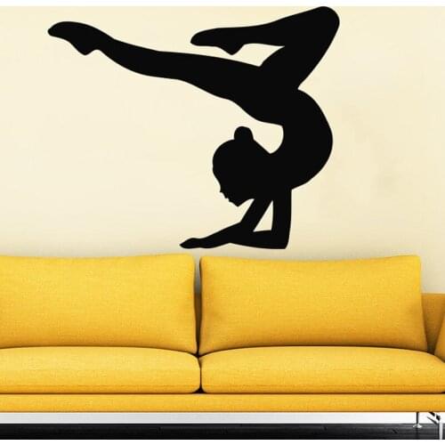 Gymnast Sport Girl Wall Decals Vinyl Removable Wall Sticker For Kids Rooms Wall Art Home Design Adesive De Parede Poster A265
