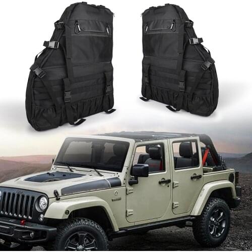 Multifunctional Roll Bar Storage Bag Cage For 1997-2018-Jeep Wrangler JK JKU TJ LJ 4-Door
