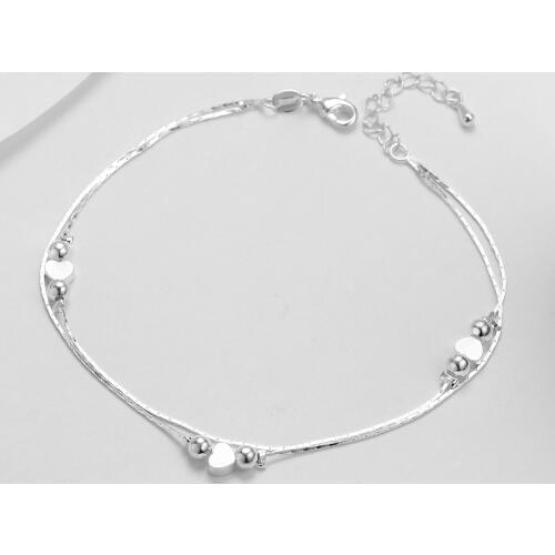 Korean Version 2020 New Fashion Bracelet Love Heart Beads Double Layer Ladies Heart-shaped Bracelet Wholesale Gift