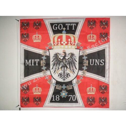 Royal Standard Of The King Of Prussia 120X120cm (4x4FT) 120g 100D Polyester Double Stitched High Quality Free Shipping