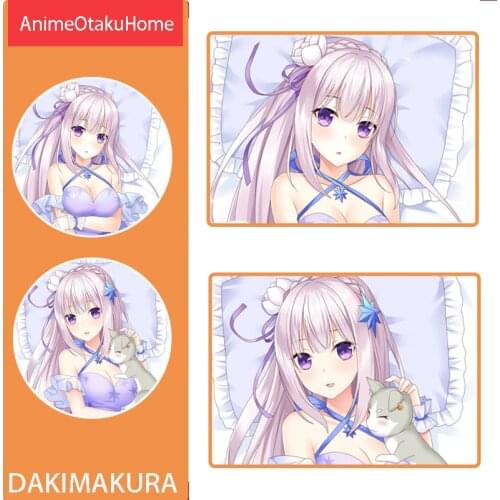 Anime Re:Life in A Different World from Rem Sexy Lovely Girl Pillow Cover Hugging Pillowcase Otaku Bedding Decoration Dakimakura