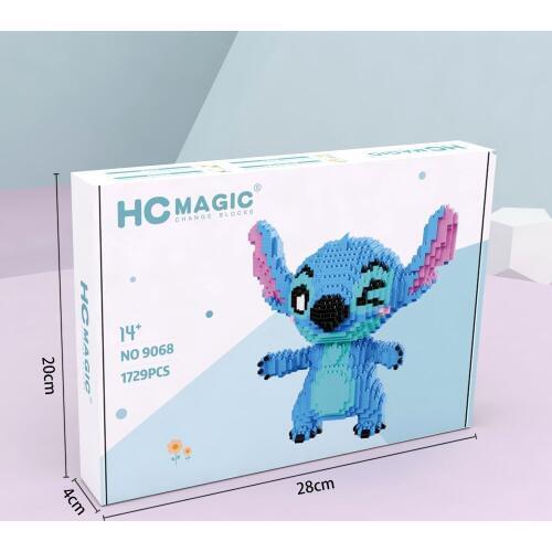 New HC9086 Cartoon Wink Stitch Diamond Building Block Funny Guitar Stitch Figure Reading Model Toys With 1729pcs+ Mirco Bricks