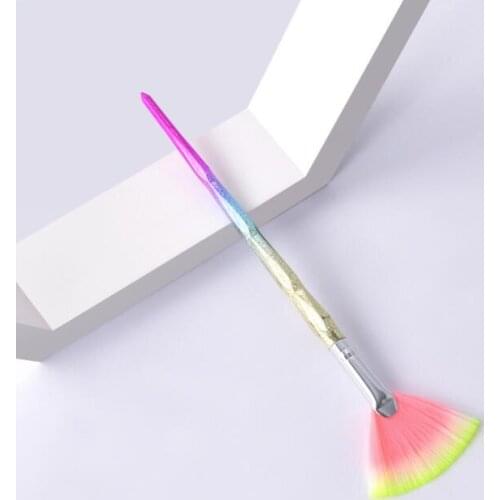 Single makeup brush beauty tool small fan-shaped brush frosted diamond makeup
