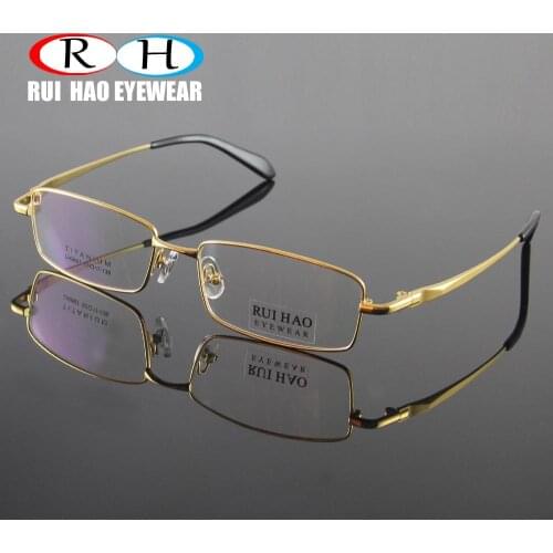 Full Rimless Eyeglasses Men Glasses Frame Pure Titanium Eyeglasses Frames Eyewear Optical Spectacles oculos of grau gafas 9867