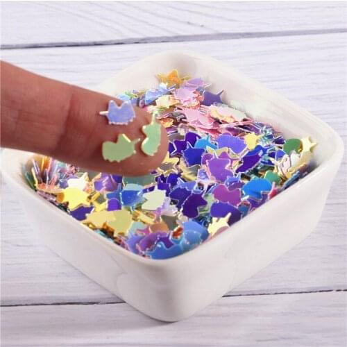 600Pcs/Pack 5*8mm Unicorn Shape Sequins Nail Sequin Paillettes Nails Art Women Hand Made Craft DIY Wedding Decoration Confetti