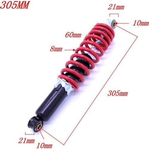 For Bull karting ATV Motocross Electric car front and rear shock absorbers length 305mm red