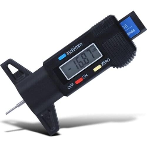 Hot Digital Car Tyre Tire Tread Depth Gauge Meter Auto Tire Wear Detection Measuring Tool Caliper Thickness Gauges