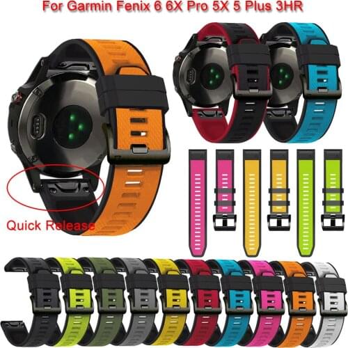 26 22mm Watchband Straps For Garmin Forerunner 935 945 Smartwatch Silicone Wirstband Fenix 5 6 6X 5X Puls Pro 3 3HR S60