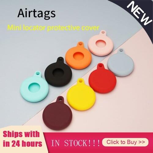 Silicone Protective Case For AirTag Key Finder ( Location Tracker ) 2021 Anti-Scratch Anti-Lost Protective Cover With Keychain