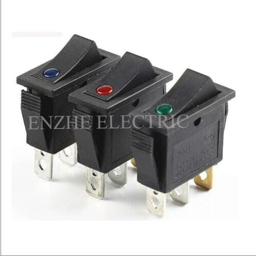 LED Cats eye with light KCD3-101EN ON-OFF Rocker Switch 20A 125VAC 15A 250VAC SPDT 3-pin 2-speed high current rocker switch