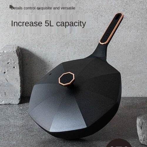Glow Non-Stick Wok Octagonal Pan Household Flat Frying Pan Gas Stove Induction Cooker Universal