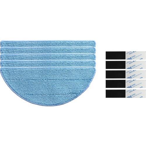 5x Mopping Cloth + 5x magic paste for EcoVacs Deebot 600 601 605 Robotics Vacuum Cleaner parts cleaning mop Accessories