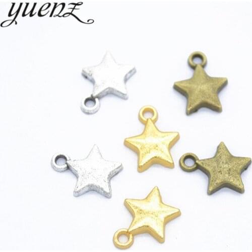 YuenZ 30pcs Antique Silver color star Charms Pendant Fit Diy bracelet necklace Jewelry Accessories 12*10mm L333