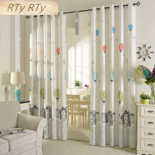 White balloon curtains kids blackout curtains Cloth Sheer Tulle Home Decor Curtains for Living Room Bedroom curtains WP403B