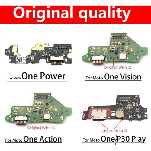 USB Charger Charging Board Dock Port Connector Flex Cable For Motorola Moto P30 Play One Vision Action Macro Power Fusion Hyper