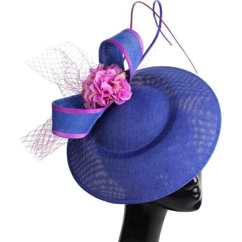 Yellow wedding millinery wedding women fascinator fancy hat charming church headpiece hair clip church occasion hair accessory