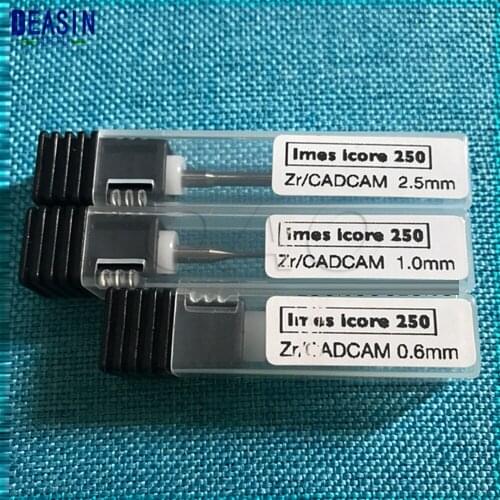 1 PCS Dental Lab I MES-250 Zirconia Burs 0.6/1.0/2.5mm For Zr/ Cad/ Cam Open System Zirconia Milling