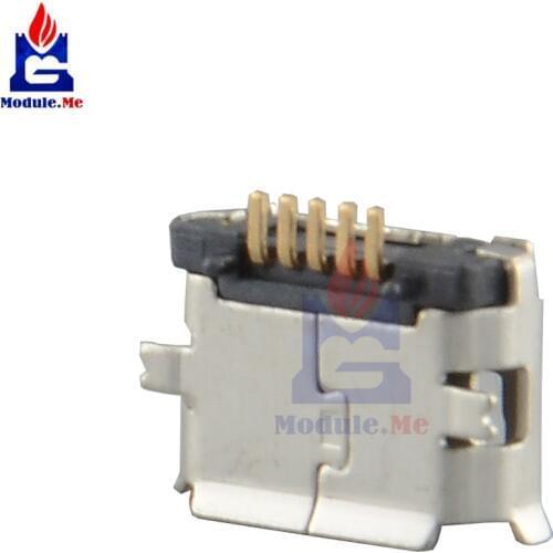 10PCS/Lot Micro USB 5P 5 Pin Micro USB Jack 5Pins Micro USB Connector Tail Charging Socket Micro USB