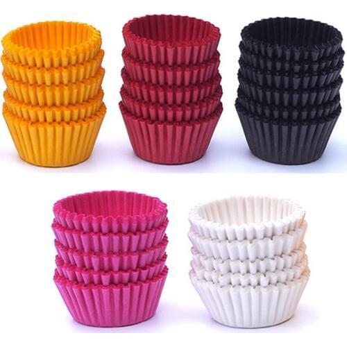 LIMITOOLS 1000Pcs Mini Paper Cake Egg Tart Mold Baking Muffin Cake Cups Bakeware Pastry Tools for Chocolate Cupcake Wraps