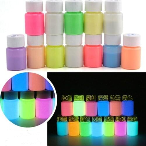 20g Multicolr Luminous Paint Glow In The Dark Acrylic Temporary Tattoo Pigment Bright Fashion Party Body Decoration DIY Craft