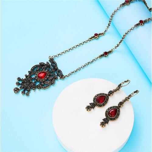 2020 Dec Turkey wedding zinc Ancient gold color jewelry set for women free shipping