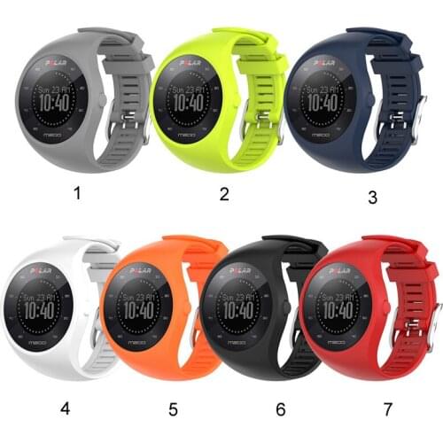 50pcs Solid Color Soft Silicone Smart Bracelet Watch Strap Wrist Band for Polar M200 Durable Watch Strap Suitable Wristband