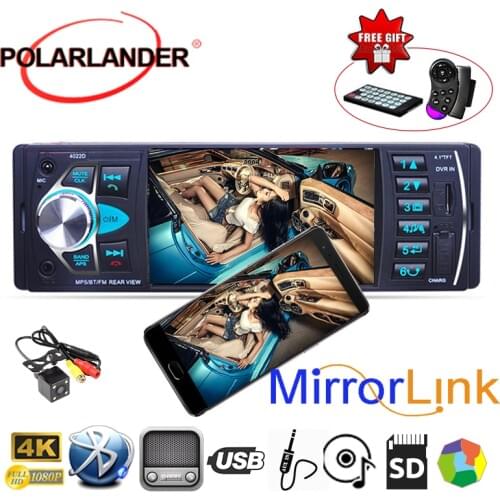 Mirror link 4.1 Inch Full Viewing Angle MP5/FM Transmitter Car Portable Radio Video Autoradio Bluetooth radio cassette player