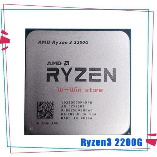 AMD Ryzen 3 2200G R3 2200G R3 Pro 2200G 3.5 GHz Quad-Core CPU Processor 65W YD2200C5M4MFB YD220BC5M4MFB Socket AM4