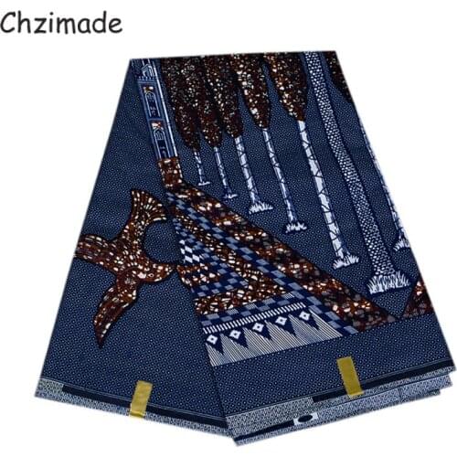 Chzimade 1Yard Geometry Design Prints African Ankara Polyester Wax Sewing Fabric For Dress Diy Patchwork Accessories