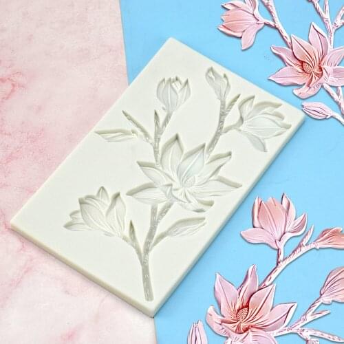 Flower Branch Silicone Fondant Chocolate Resin Sugarcraft Mold For Pastry Cup Cake Decorating Kitchen Tool