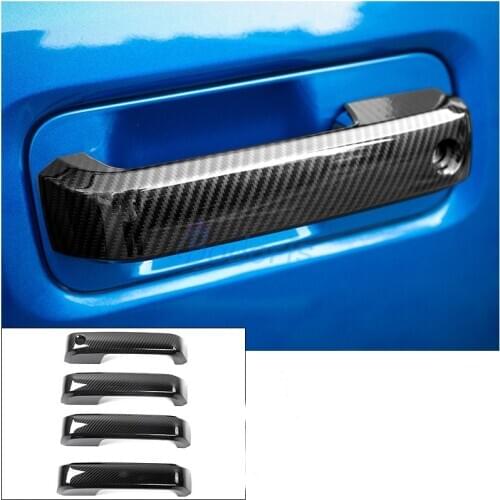 For Ford F150 RAPTOR 2017 2018 2019 4 doors Carbon Fiber Color Door Handle Cover And Bowl Insert Trim Car Styling Accessories