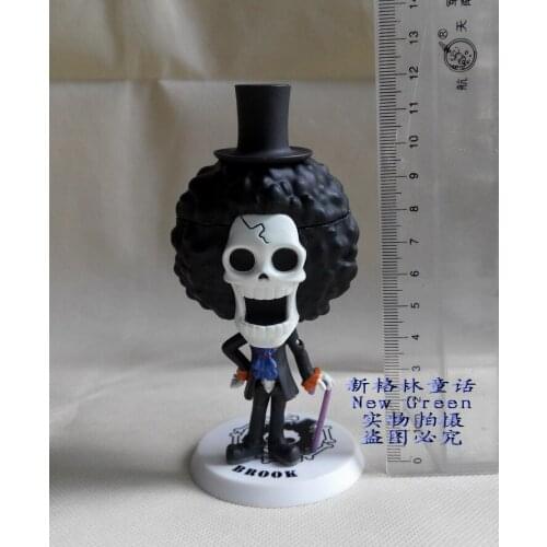 BANDAI One Piece Action Figure Genuine One Piece Reward Q Version Clay Shampoo Land Island Articles Brook Ex Cashapou Rare Toy