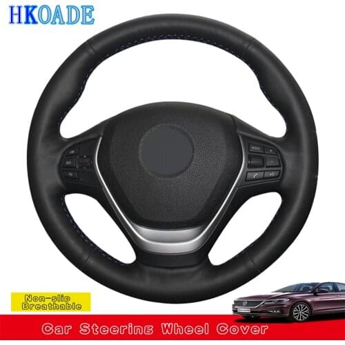 DIY Black High Soft Artificial Leather Car Steering Wheel Cover for BMW F45 2014-2018 F20 2012-2018 F30 F31 F34 2013-2017 F32