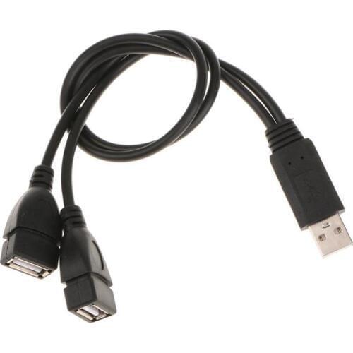 USB 2.0 A 1 male to 2 Dual USB Female Data Hub Power Cord Charging Adapt Cable Extension Cable USB Power P0N6