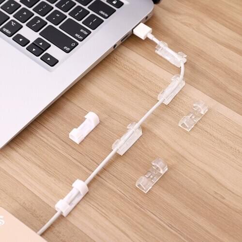 Cable Organizer Clips Cable Management Desktop & Workstation ABS Wire Manager Cord Holder USB Charging Data Line Bobbin Winder