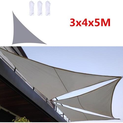 3x4x5M Sun Shade Sail Home Outdoor Garden Waterproof Canopy Patio Plant Cover UV Block Awning Decor Sunshade Right Triangle