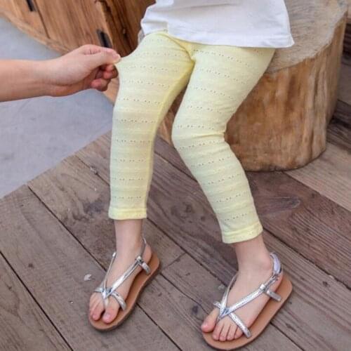 Girls Candy Colors Leggings Skinny Trousers 2021Spring Kids Slim Stretch Pants Cotton Girls Ankle-length Pants Leggings
