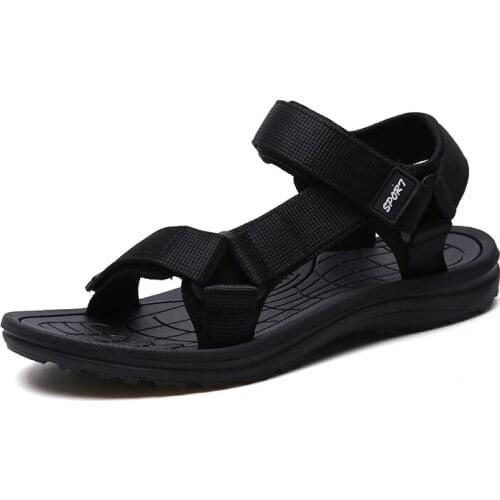 Summer Men Sandals Gladiators Casual Roman Shoes Outside Cheap Soft Mens Slipper Black Flat Light Sandalias Hombre Sizes 39-44