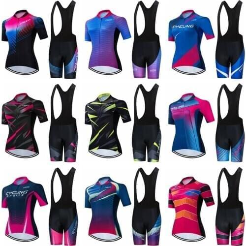 Summer 2021 Weimostar woman Cycling Jersey Set MTB Road Bicycle Clothing Breathable Mountain Bike Clothes Quick-Dry Cycling Set