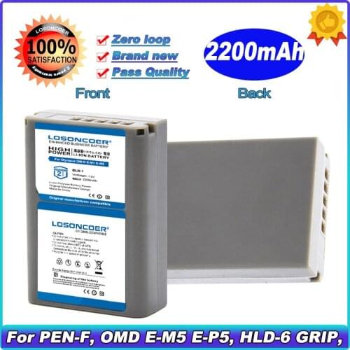 LOSONCOER 2200mAh PS BLN1 PS-BLN1 BLN-1 PSBLN1 Battery For Olympus E-P5 E-M5 EM5 OMD OM-D E-M5 II