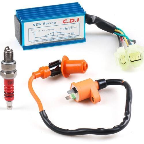 Performance Racing Ignition Coil With AC CDI GY6 49cc 50cc 125cc 150cc With Spark Plug