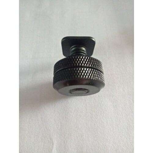 Three-eighth inch tripod bolt set with hot shoe rail and 2 rings, metal