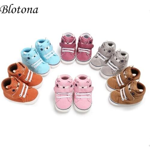 New Baby Boys Girls Autumn Winter Warm Shoes Cartoon Cotton Crib Shoes Toddler Soft Sole Prewalkers