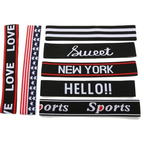 1 PC Letter Headband for Women Men Autumn Winter Head Band Sport Headwear Elasticity Turban Knitting Hair Band